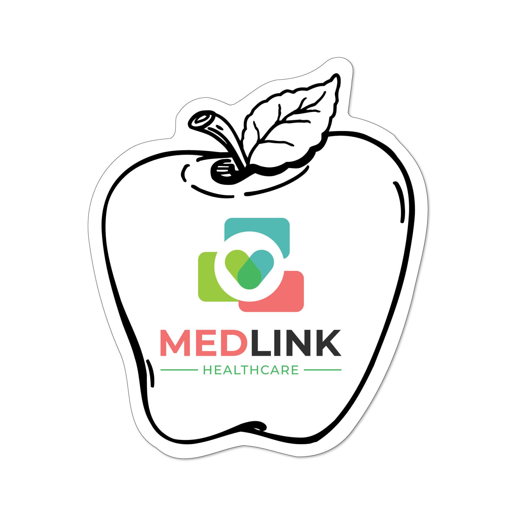 Apple Shaped NoteKeeper™ Magnet 35 Mil                           